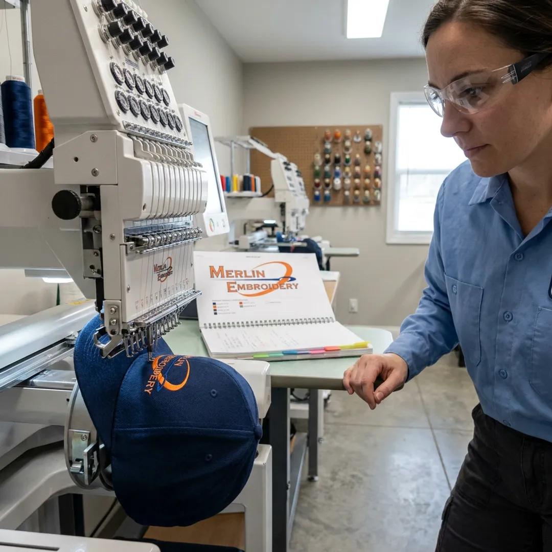 Custom hat embroidery production process