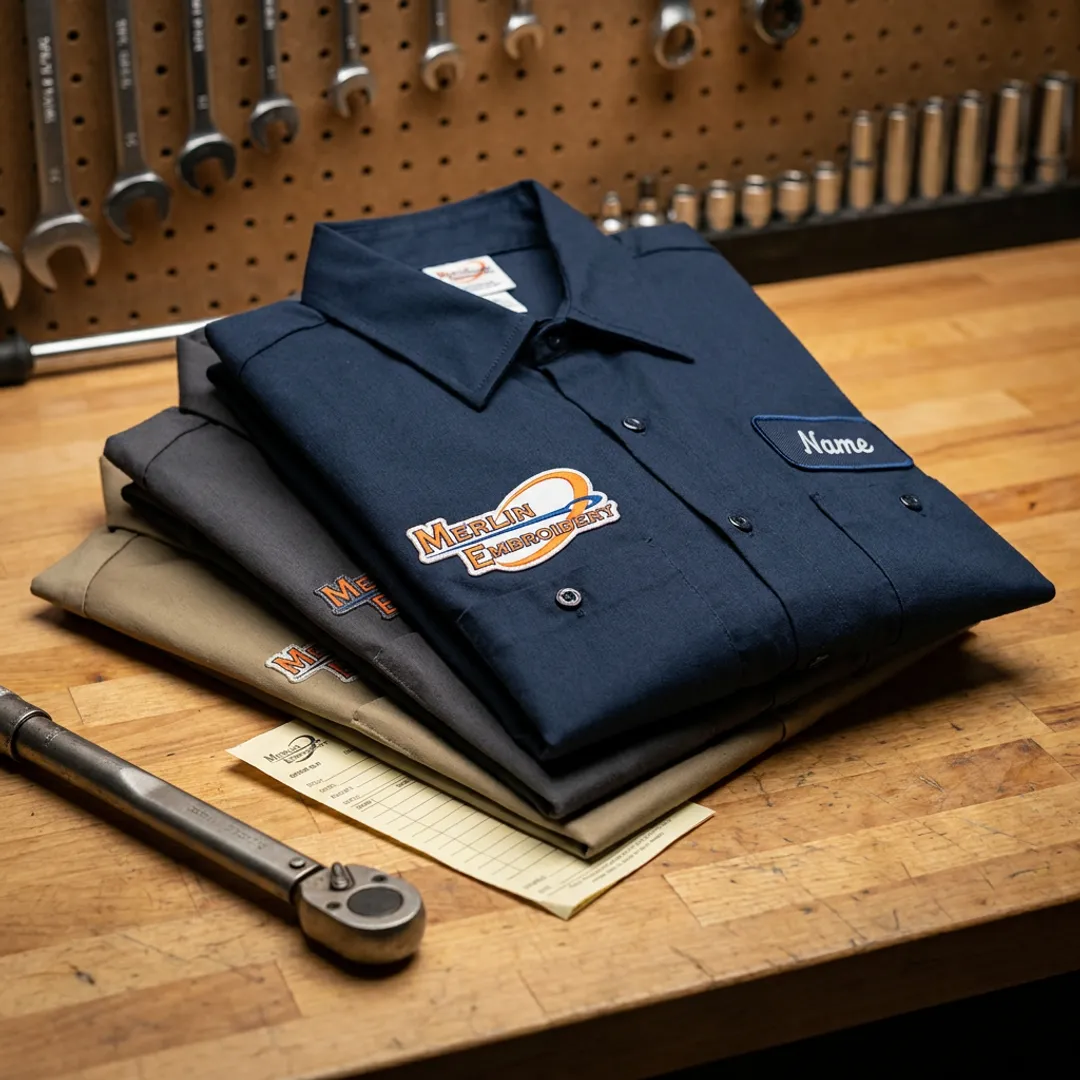 Custom Embroidered Mechanic Shirts