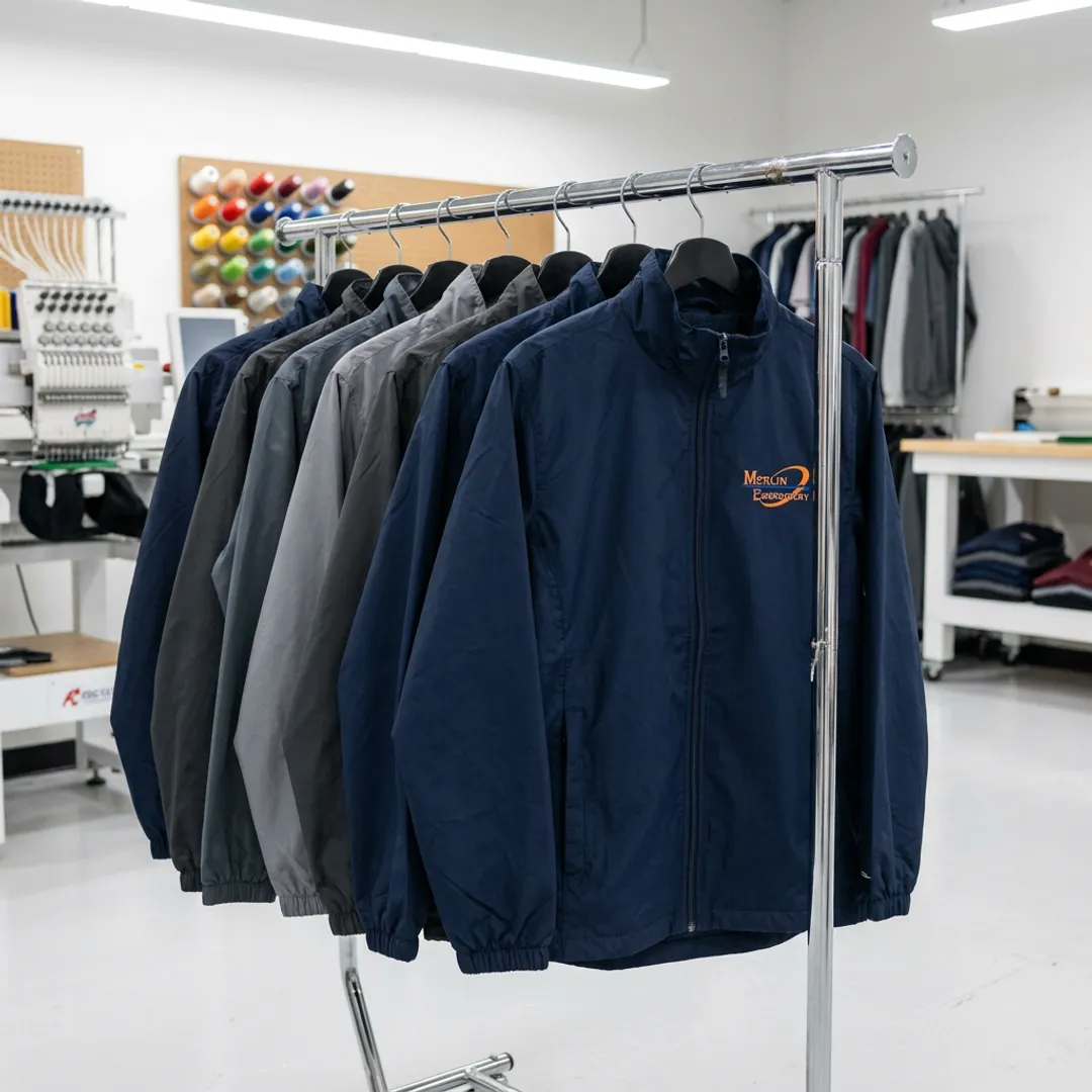 Custom Windbreaker Jackets with Embroidery