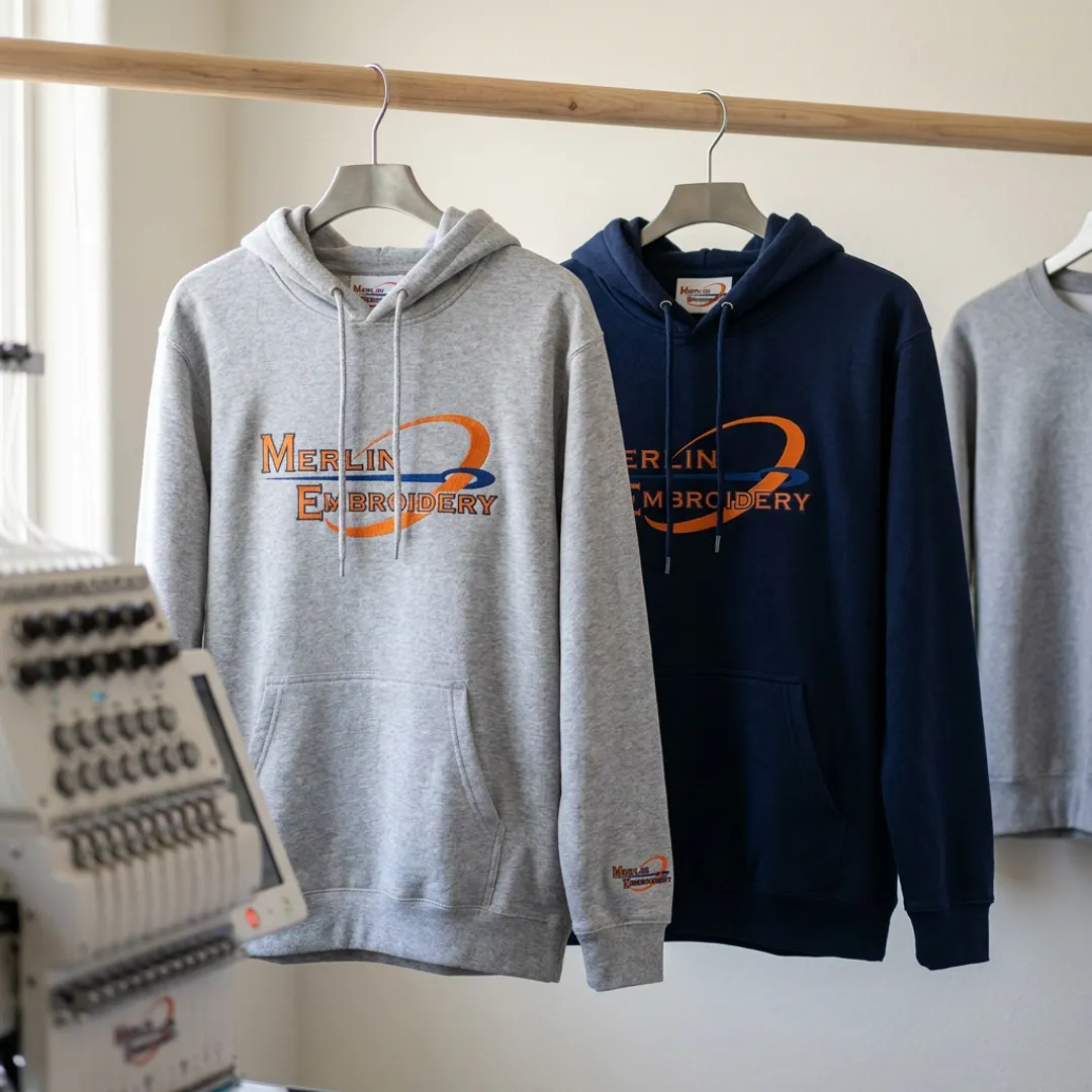 Matching embroidered best friend hoodies