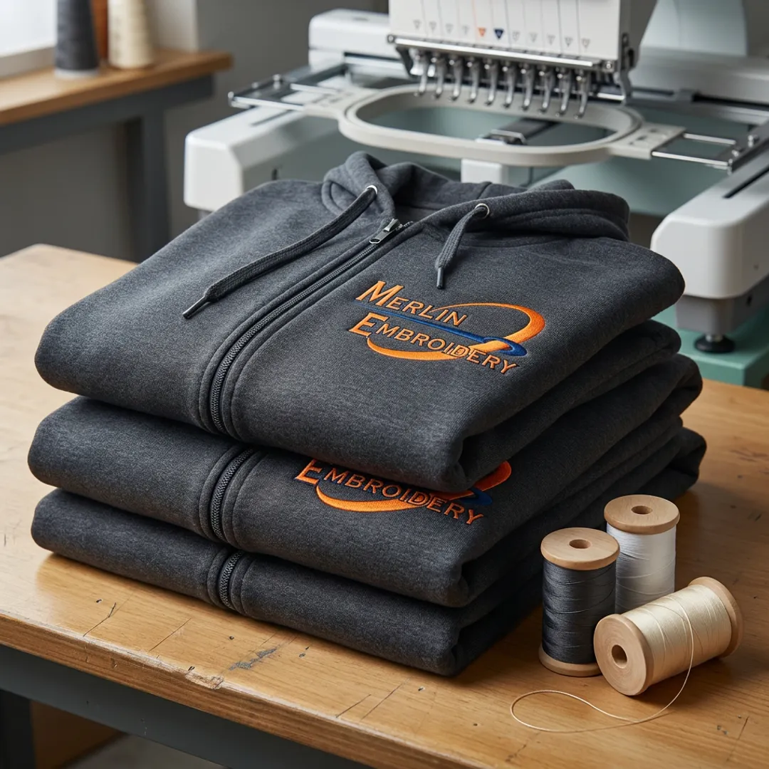Matching Embroidered Hoodies