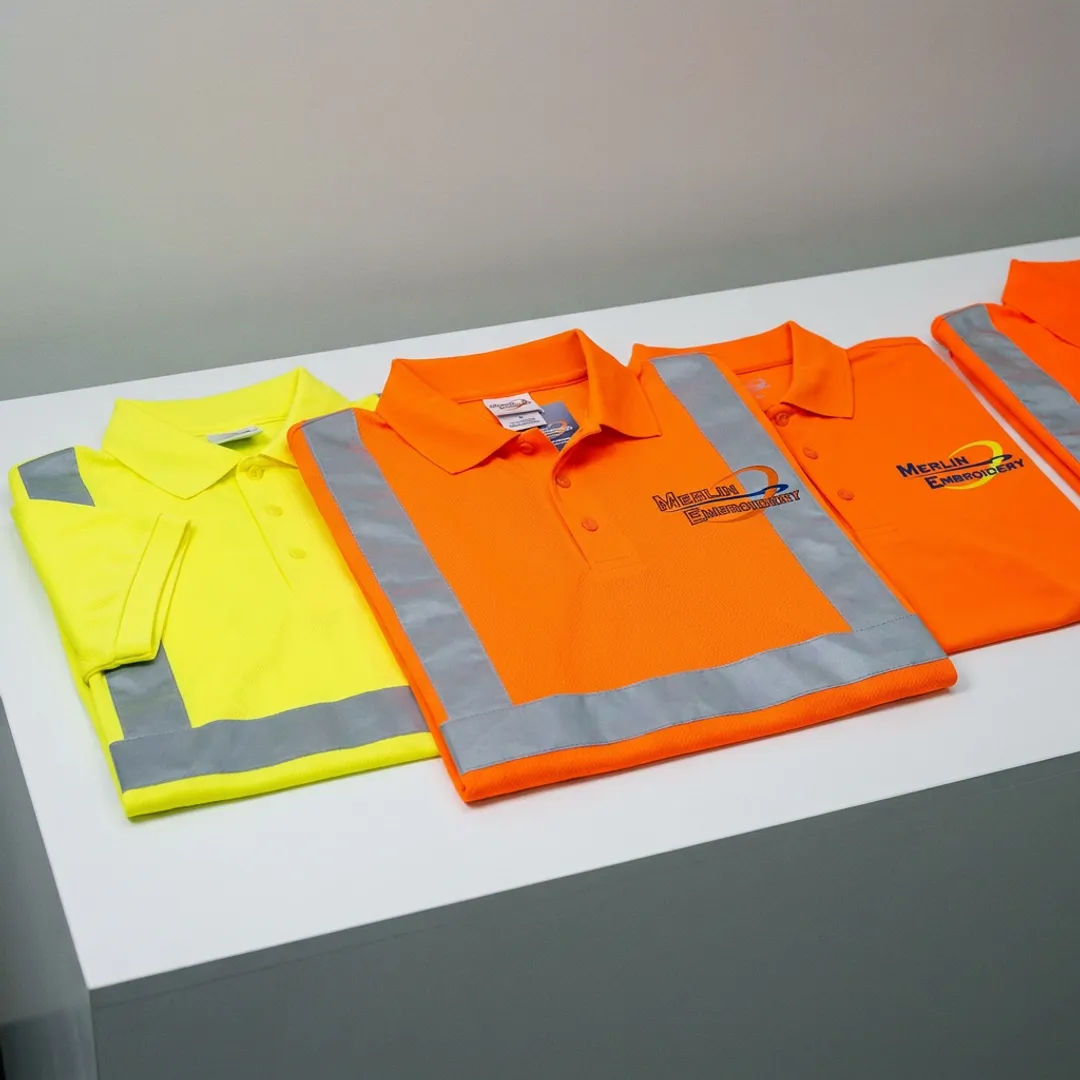 Custom Printed Hi Vis Polo Shirts — Reflective Work Wear