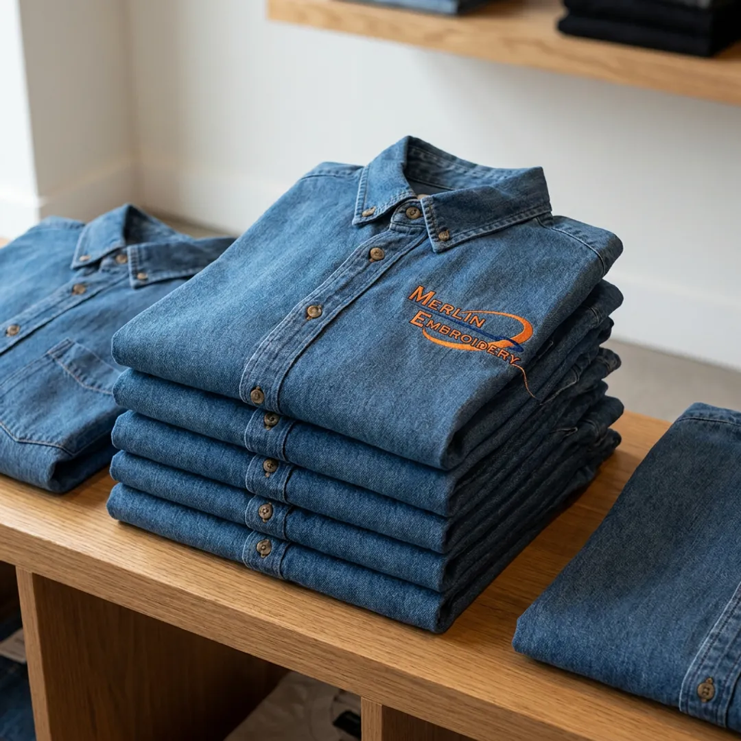 Custom Embroidered Denim Shirts