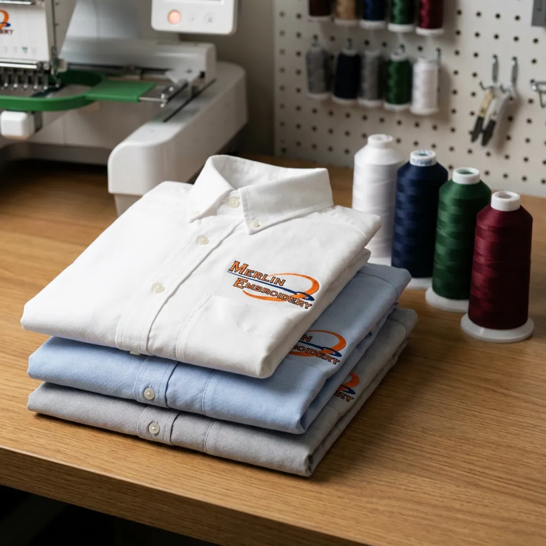 Custom Embroidered Oxford Shirts