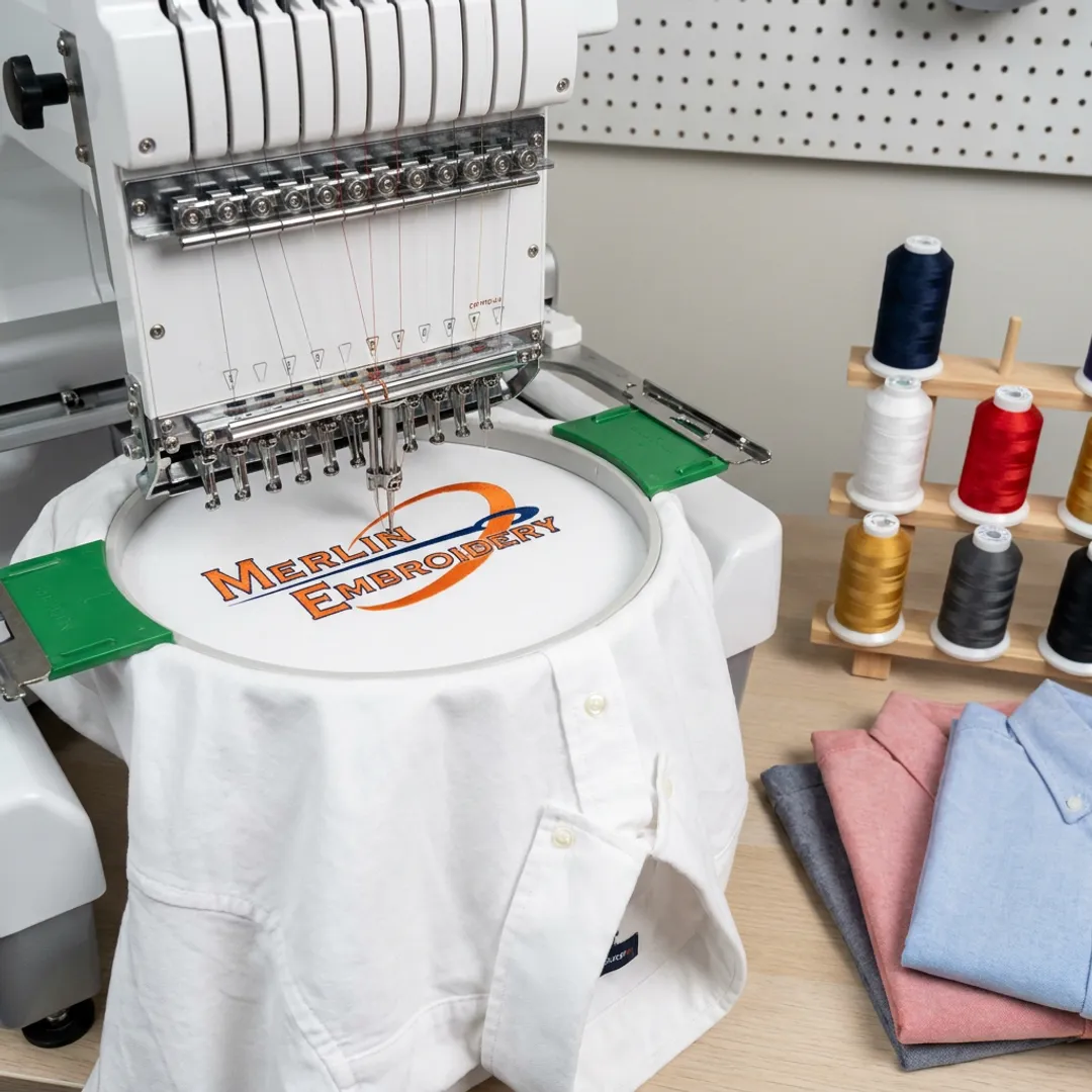 Embroidered Oxford shirt production process