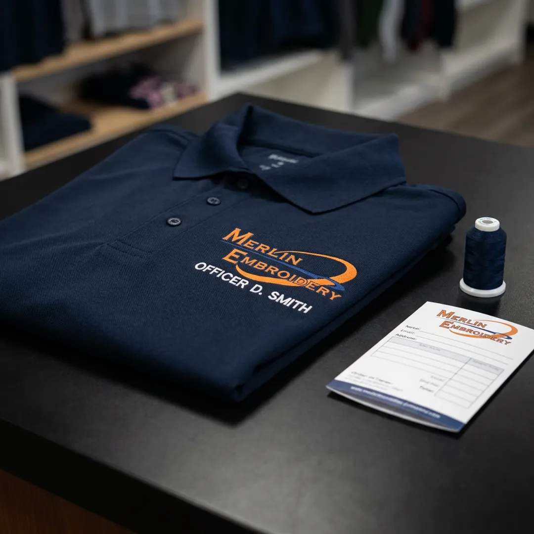 Embroidered Police Polo Shirts