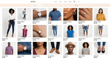 Fashion brand e-commerce catalogue displaying diverse AI-generated model product imagery at scale