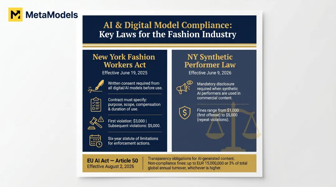 New York Fashion Workers Act and EU AI Act compliance requirements for AI model use