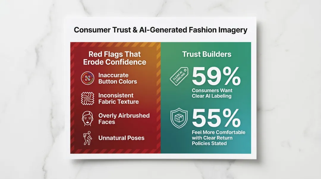 AI fashion imagery consumer trust signals and red flags survey data breakdown