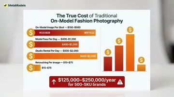 Traditional fashion photography cost breakdown comparison table infographic