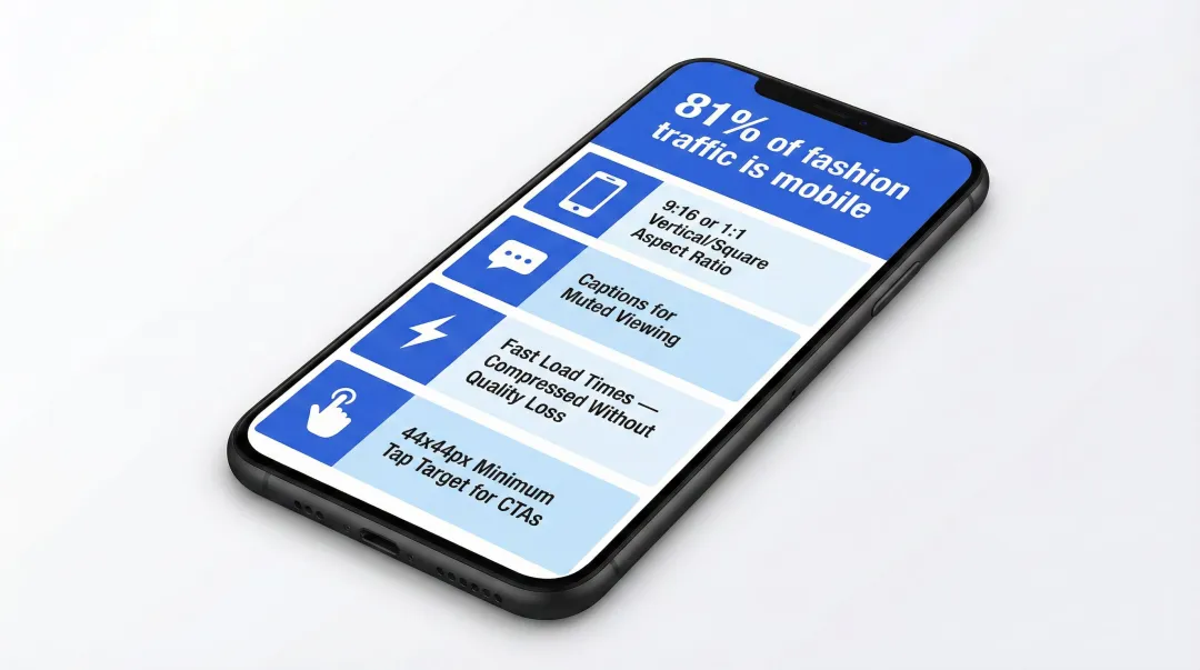 Mobile optimization checklist for fashion shoppable video vertical format and captions