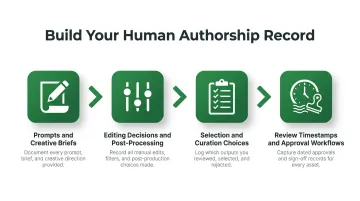 Four-step process for documenting human creative contributions to AI-generated images