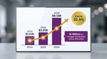 AI fashion photography market growth statistics from 2024 to 2029 projection infographic
