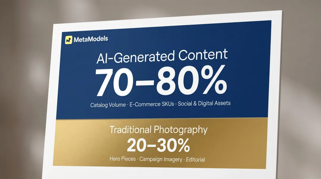 Hybrid AI versus traditional photography workload split 70-30 comparison chart