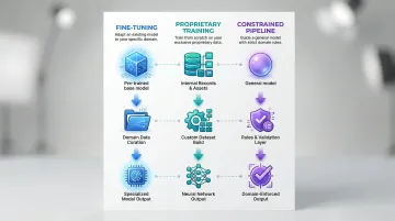Three technical pathways to building a bespoke AI model diagram