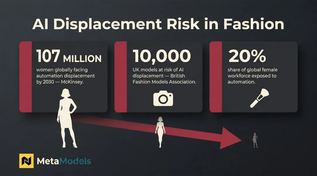 AI fashion industry job displacement statistics for models stylists and photographers