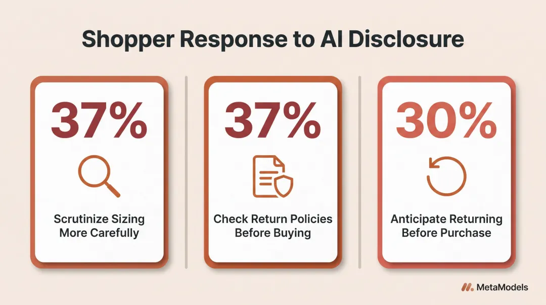 Three shopper trust behaviors triggered by AI fashion imagery disclosure statistics
