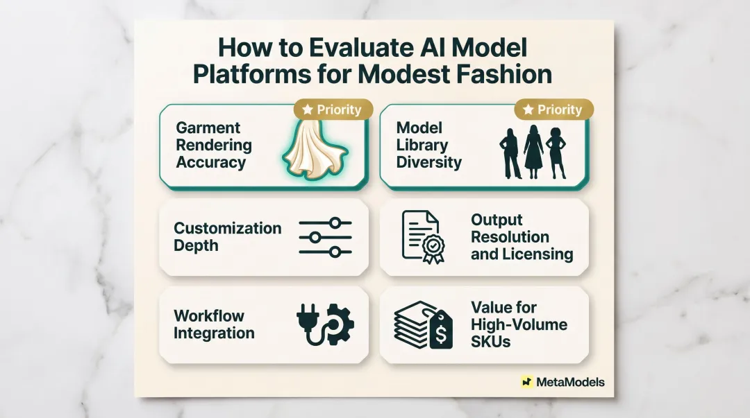 Six evaluation criteria for choosing AI model platform for modest fashion brands