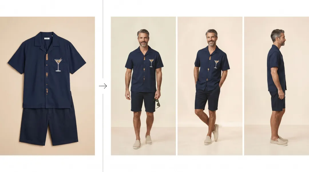 AI fashion catalog platform showing batch garment rendering and fabric draping accuracy output