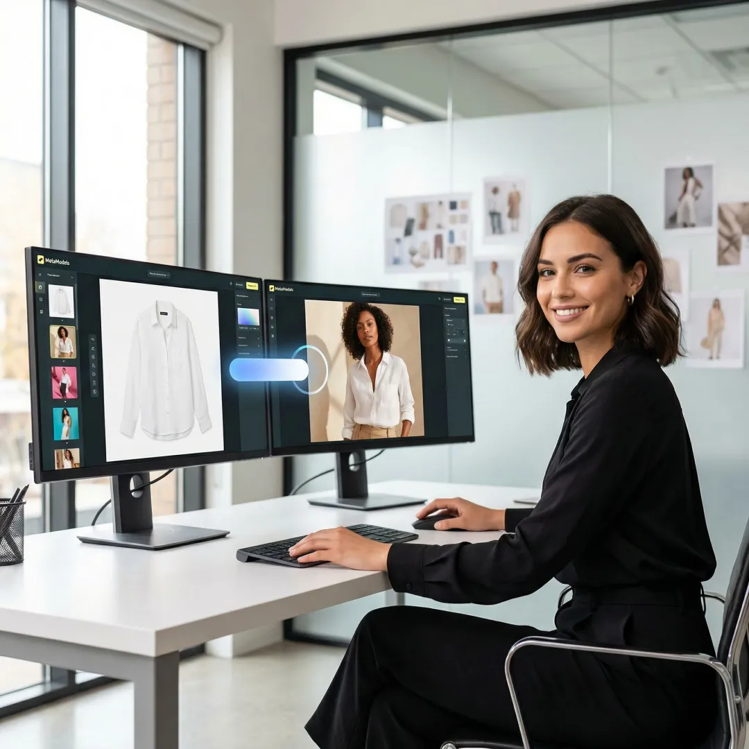 Fashion eCommerce brand content created with AI model visualization platform