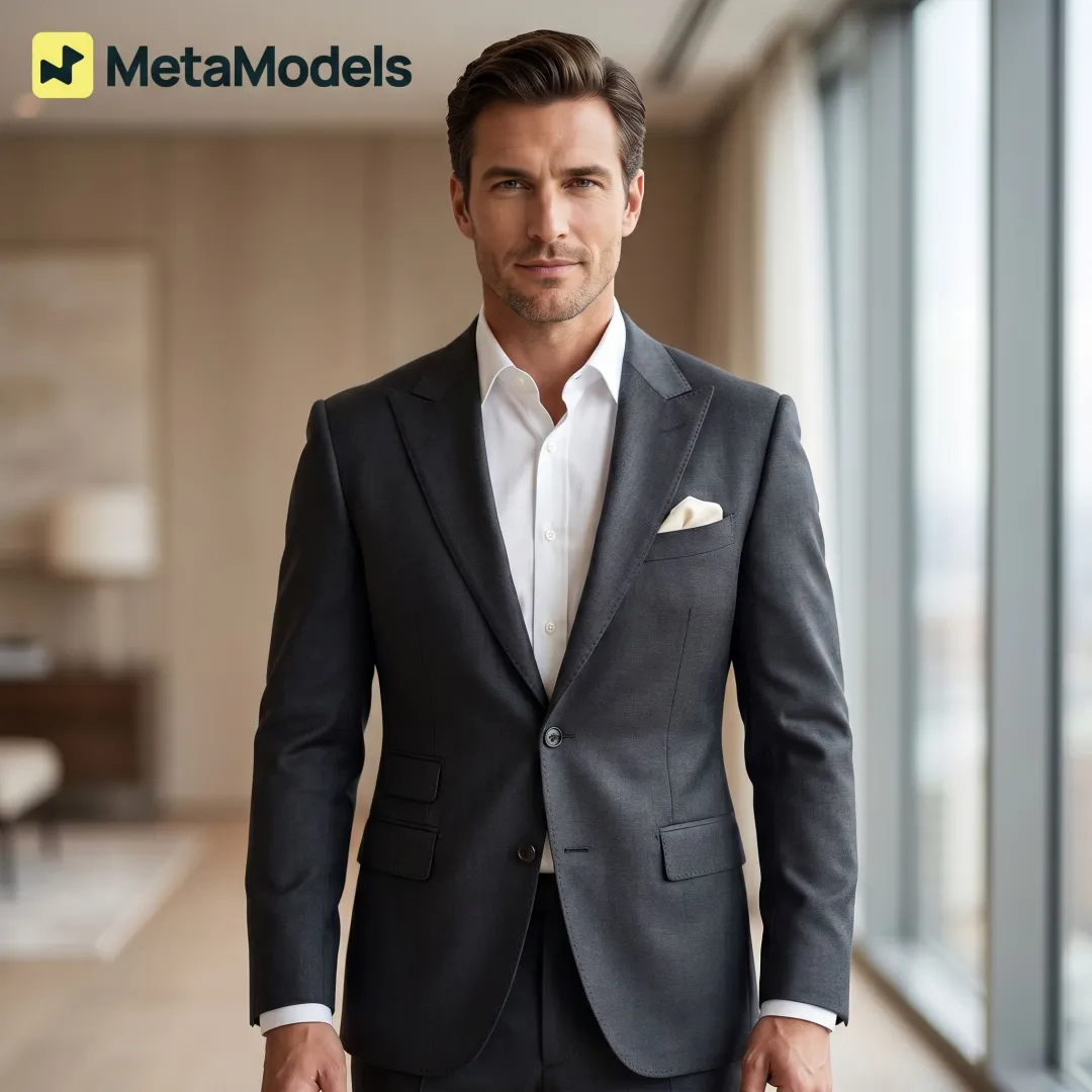 Luxury menswear AI image creation process
