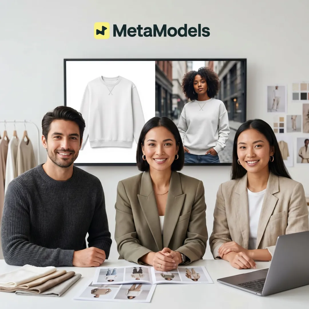 AI sweatshirt product image creation workflow