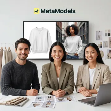 AI sweatshirt product image creation workflow