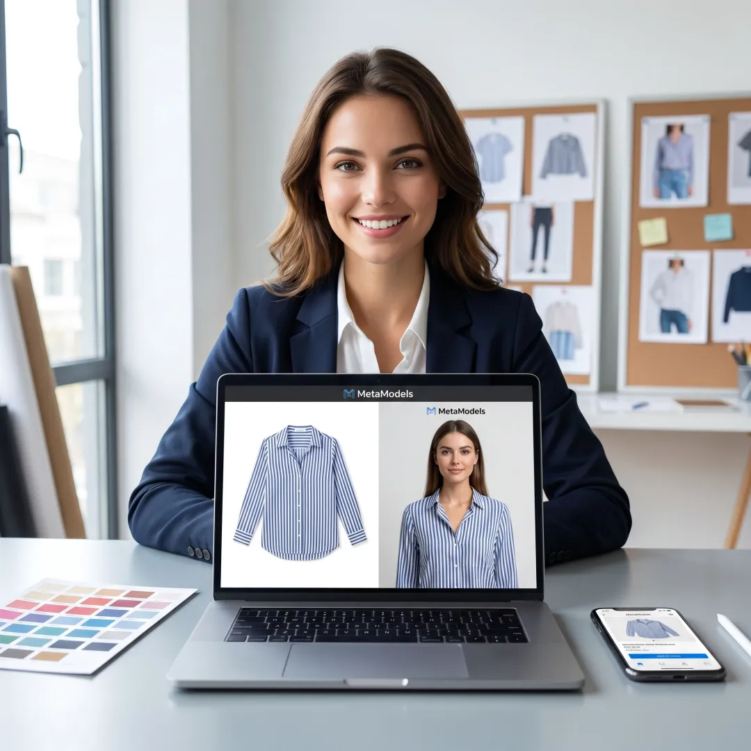 Workflow for generating AI model photos from fashion packshots