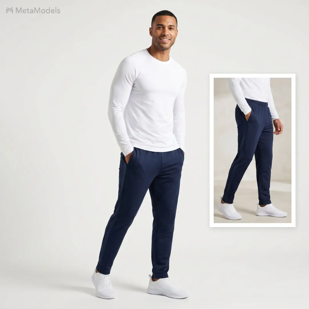 AI Track Pants Model Photography for Sportswear Brands