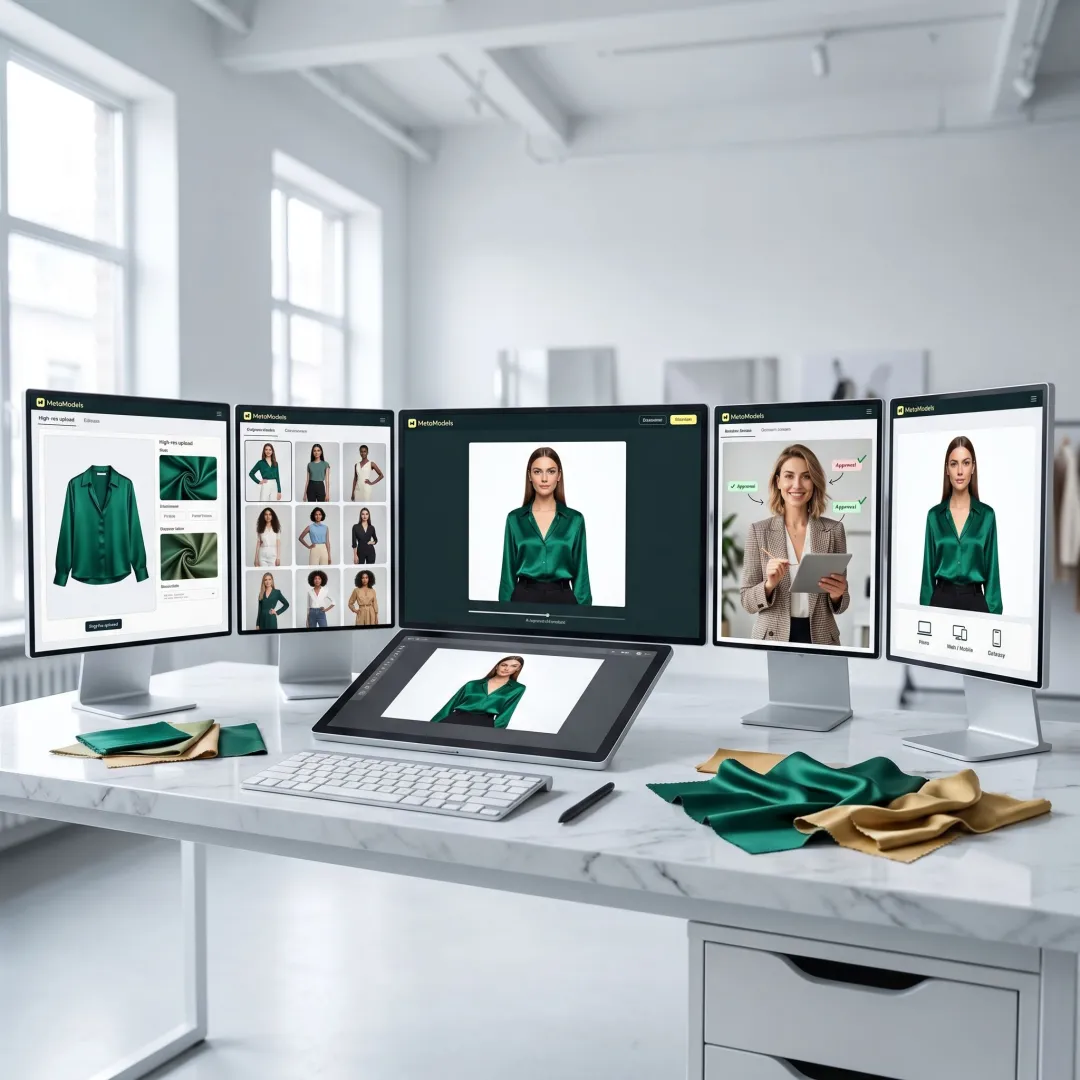 Workflow for converting fashion packshots into AI model images