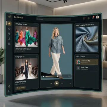 AI fashion video generator creating professional model content from apparel packshots