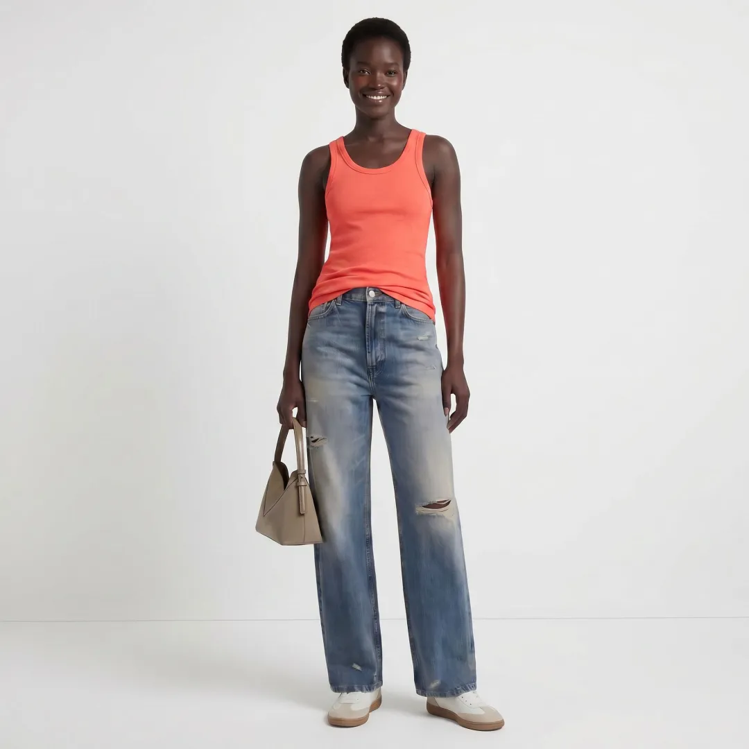 AI Sleeveless Top Model Photography for Summer Fashion Brands