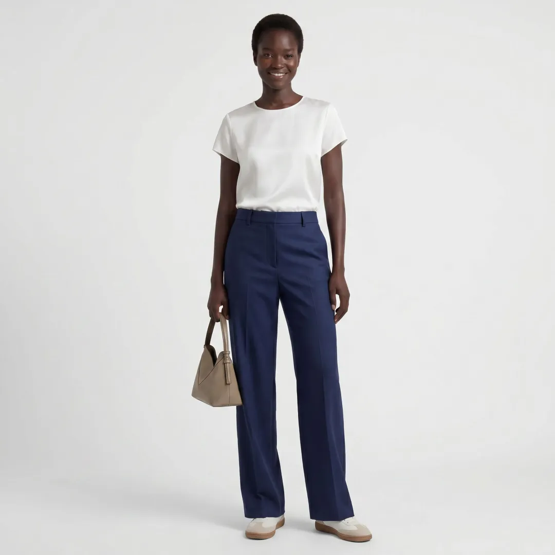AI Wide Leg Pants Model Photography for Fashion Ecommerce