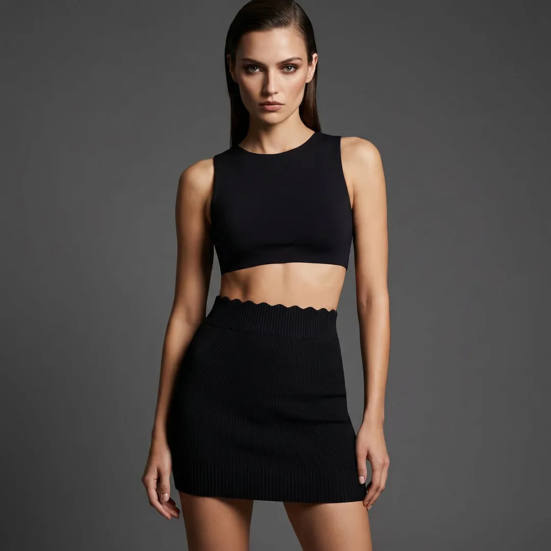 Fashion brand press kit image created with AI model photography