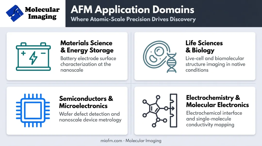 Four key application areas of atomic force microscopy across industries