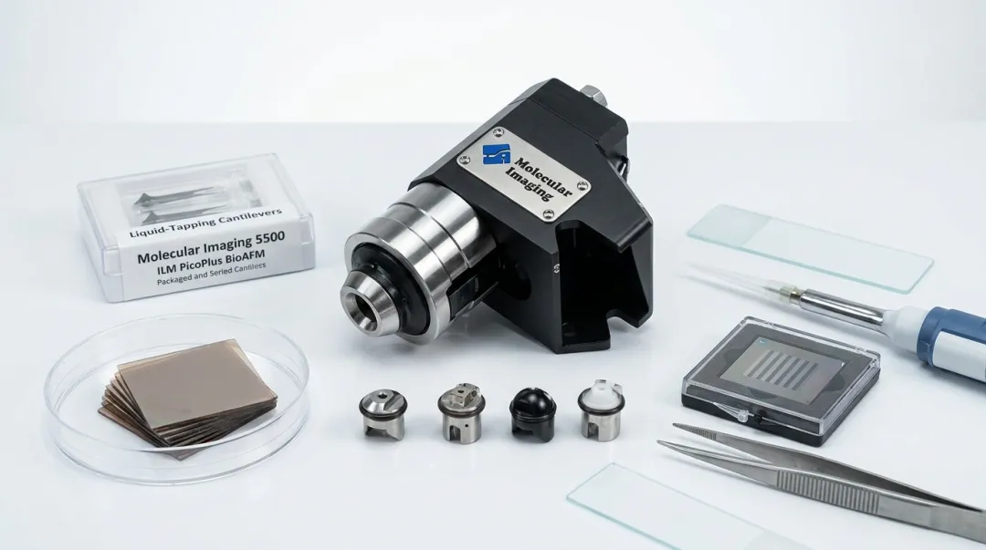 PicoPlus BioAFM system with mica substrates and imaging cantilevers