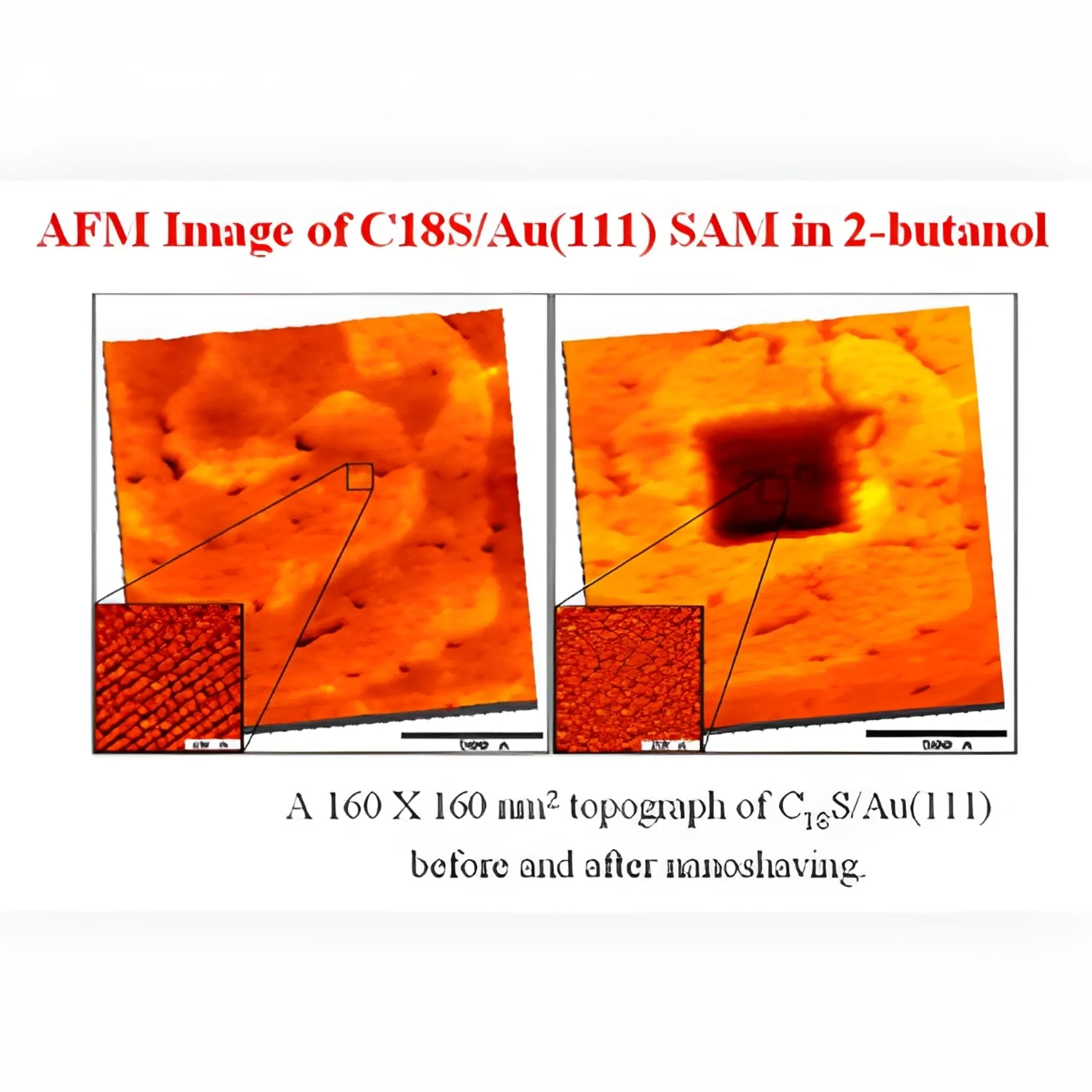 Calibration diagnostic screen showing atomic force microscope scanner alignment data