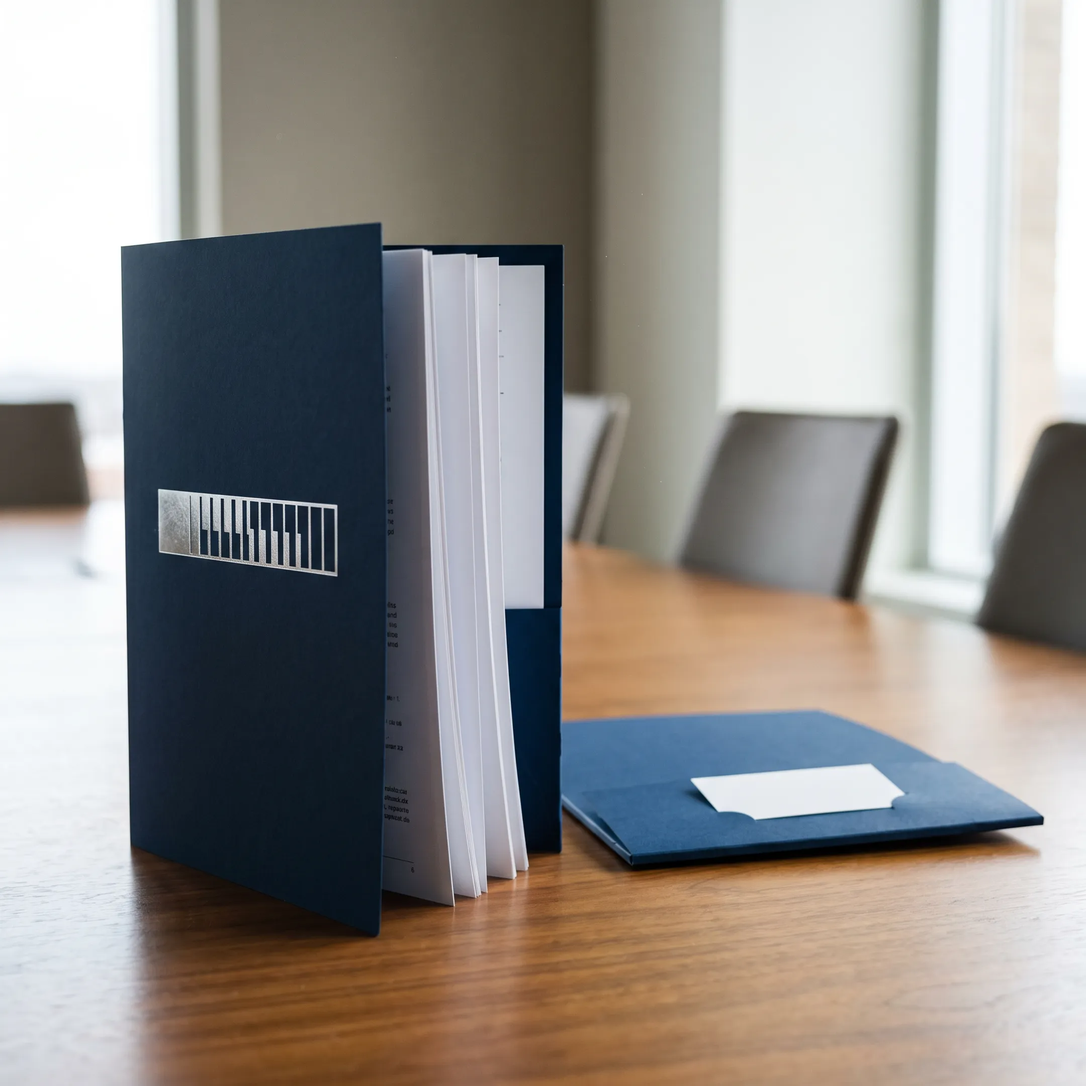 Corporate branded presentation folder