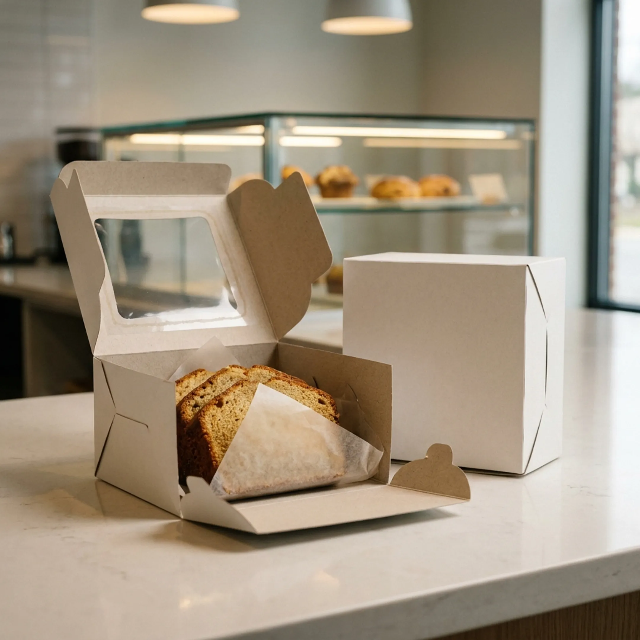 Cafe loaf cake packaging