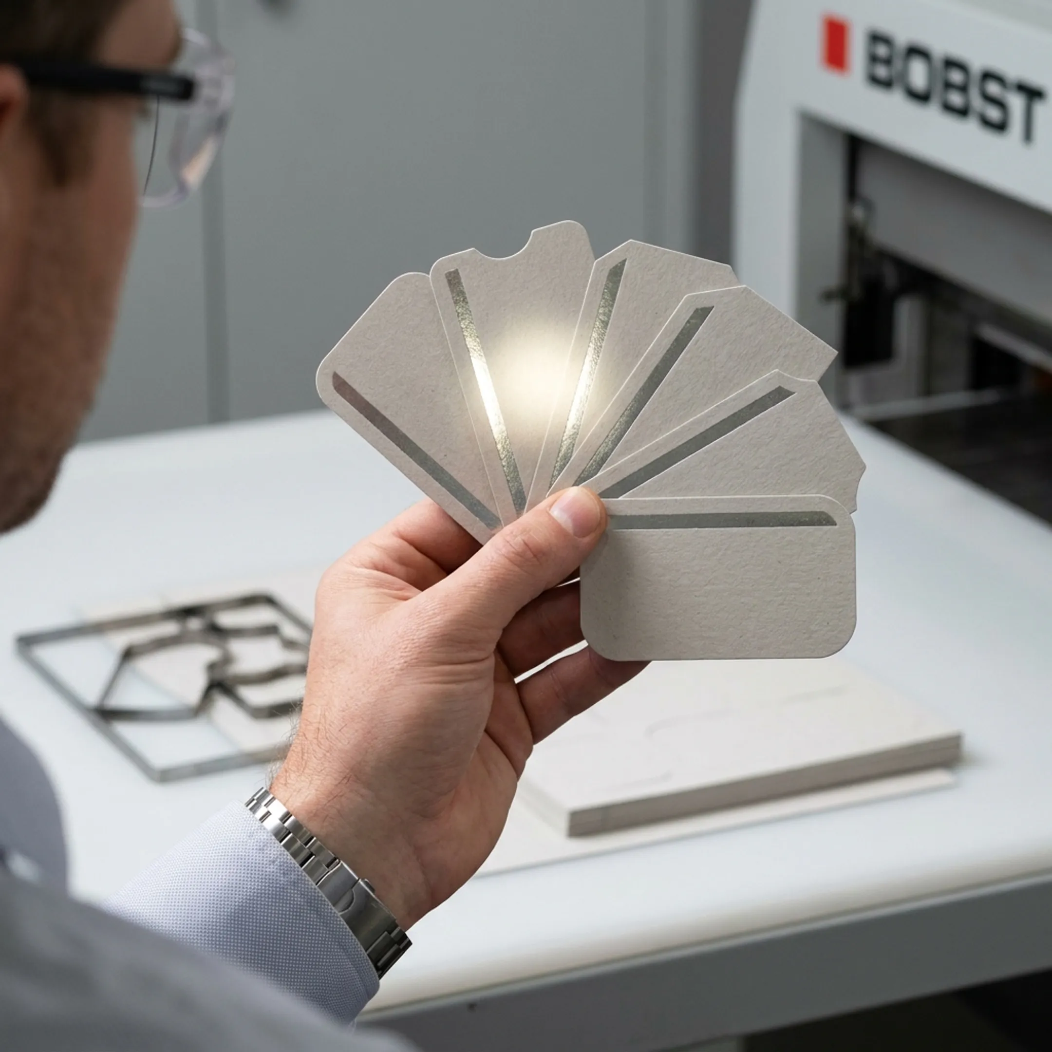 Startup founder with custom business cards
