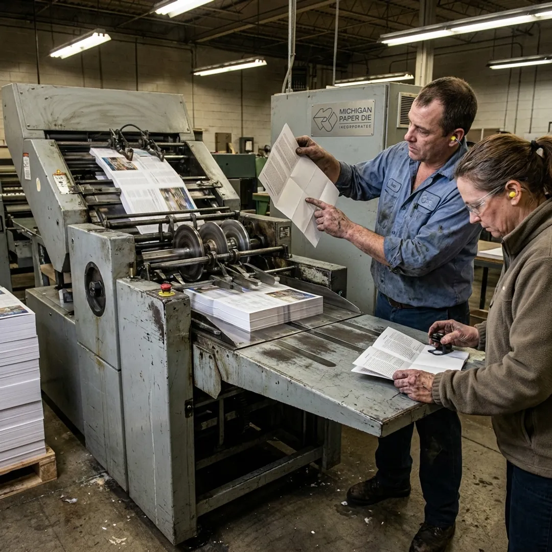Paper folding and scoring equipment