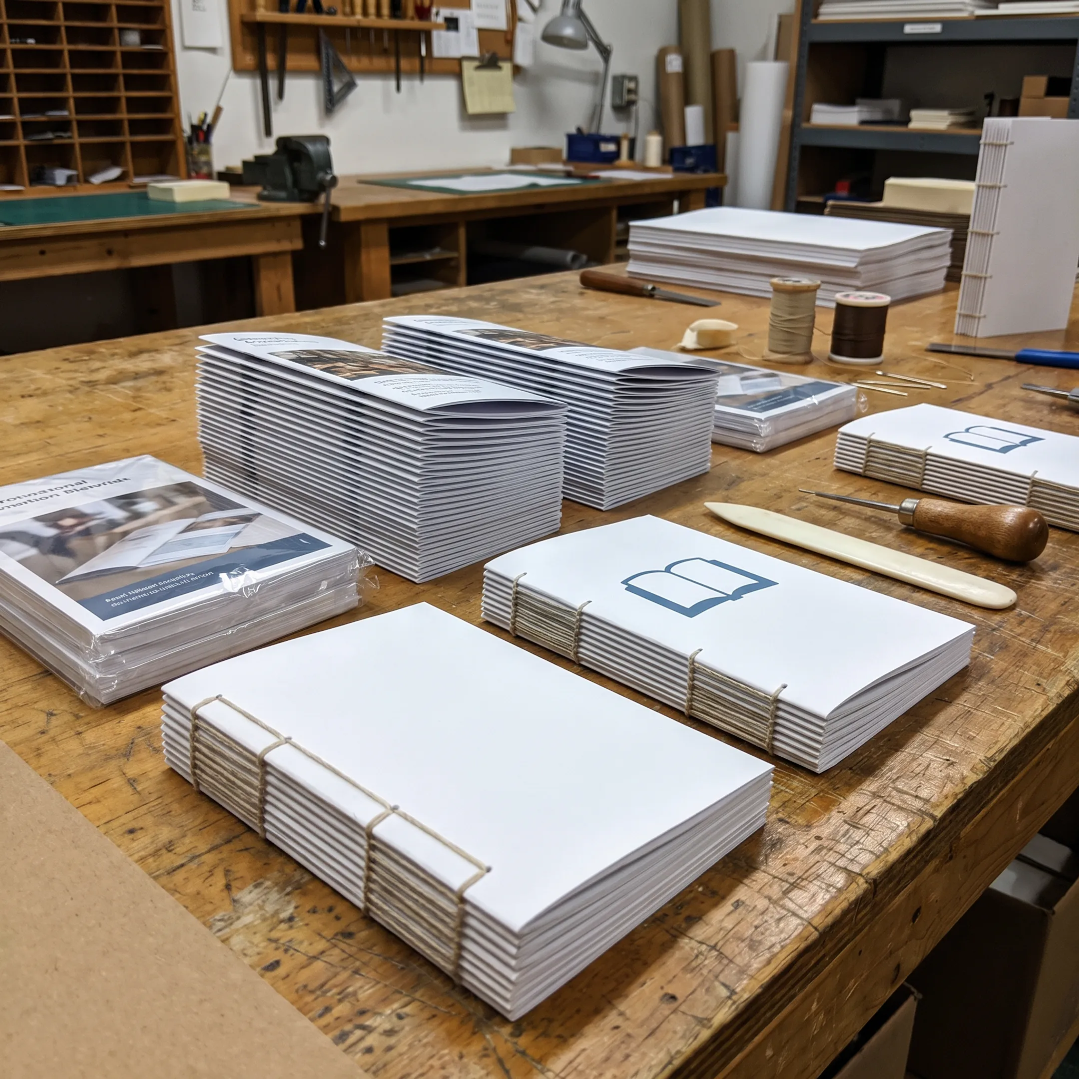 Finished folded and bound print materials