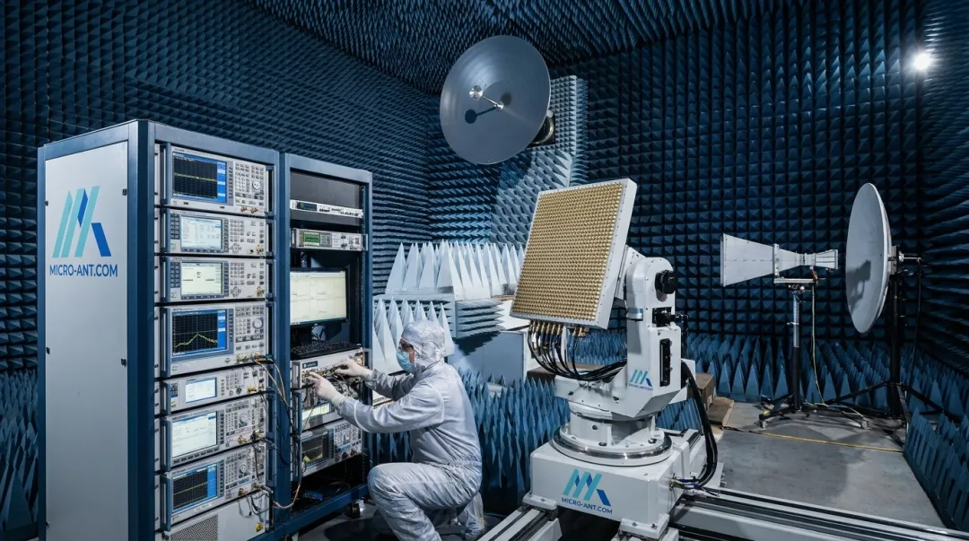 Near-field and far-field antenna test chamber validating radar hardware