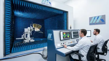Micro-Ant near-field testing chamber validating Ka-band antenna performance in Jacksonville facility