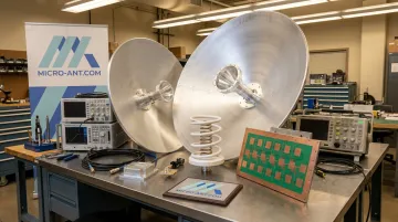 Custom S-band parabolic helical and phased array antenna hardware designs