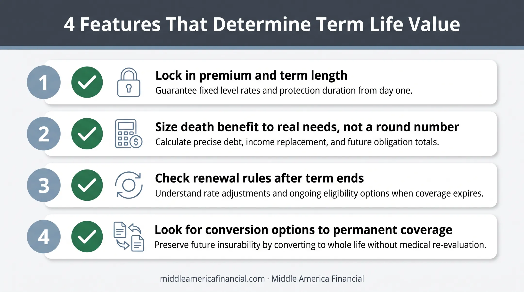 Four key term life insurance features single parents should evaluate