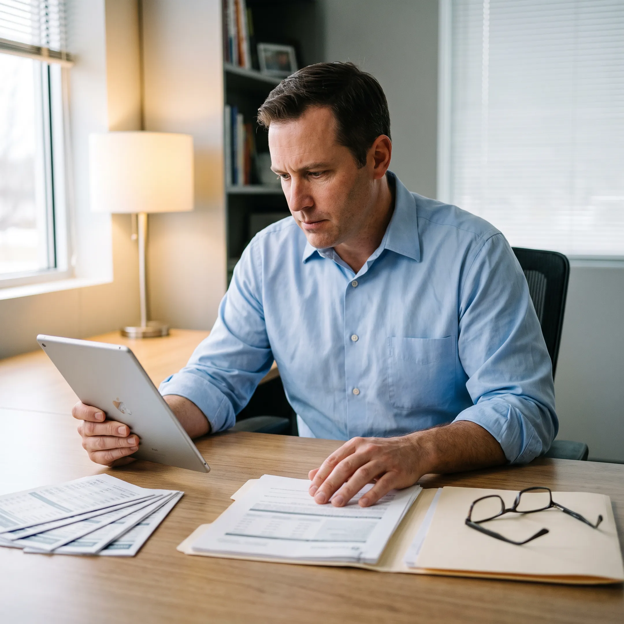 Independent insurance advisor analyzing term life insurance rate comparisons