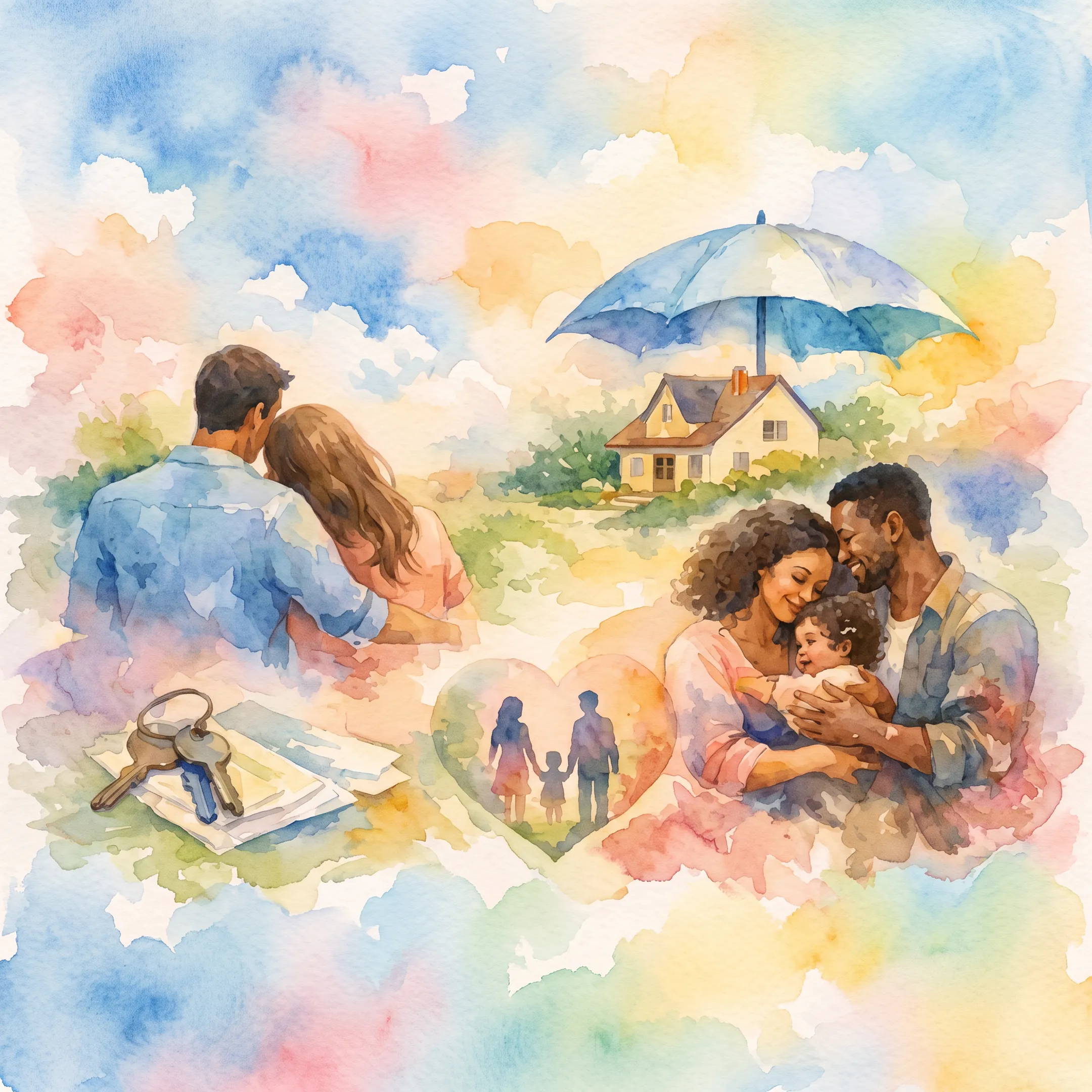 Military family discussing permanent life insurance planning