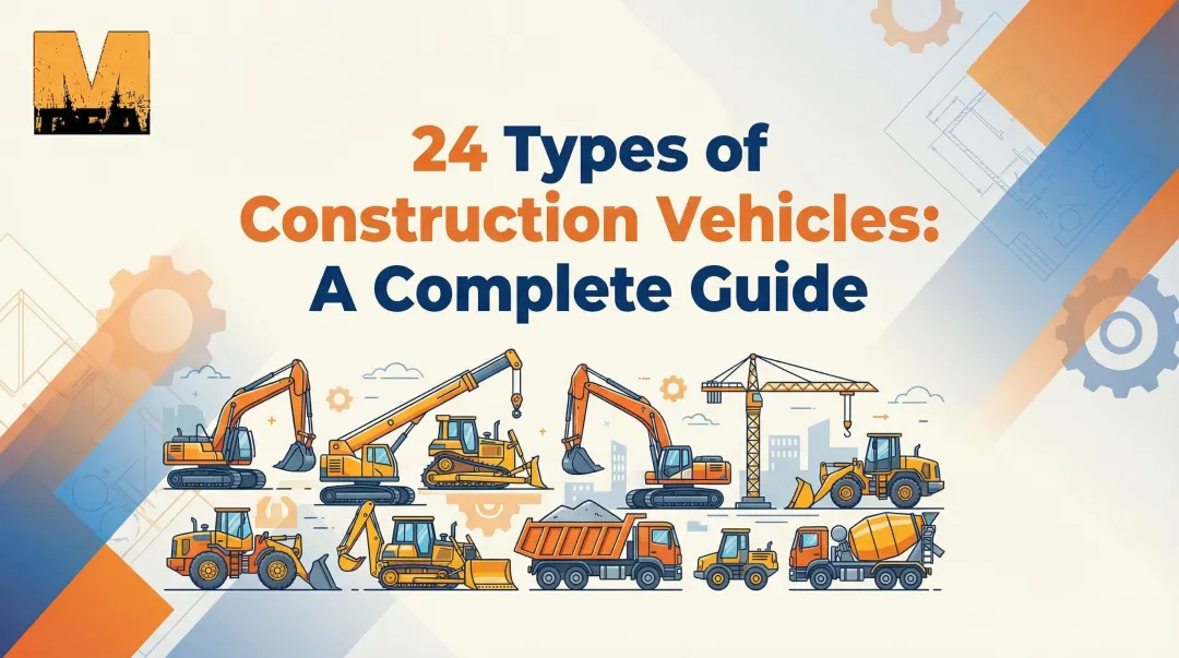 Cover image for 24 Types of Construction Vehicles: A Complete Guide