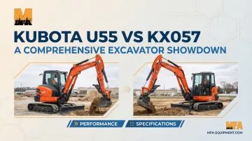 Cover image for Kubota U55 vs KX057: A Comprehensive Excavator Showdown